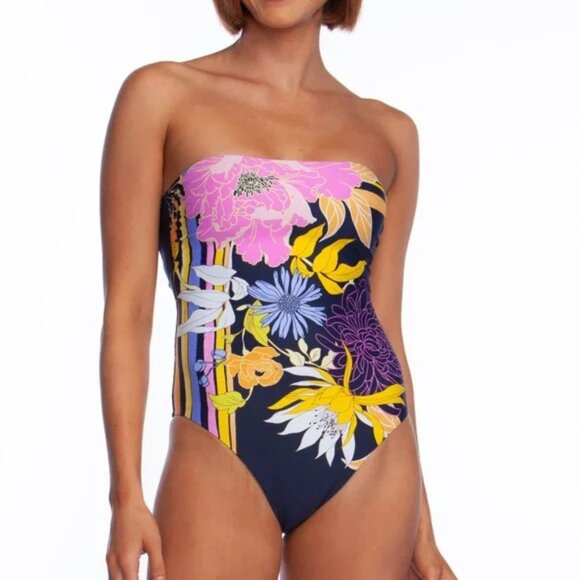 NWT Trina Turk Bal Harbor Bandeau One Piece Swimsuit 8 - Picture 1 of 6